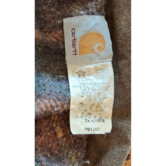 Vintage Carhartt Jacket Coat Rancher Chore Flannel Blanket Lined Work Mens Size - Picture 6 of 15
